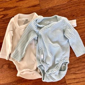 H&M 2 Newborn Wrapover Bodysuits